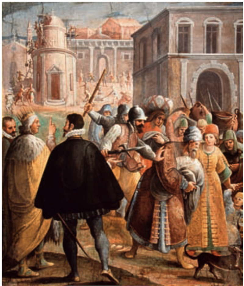 1 belisario corenzio the expulsion of the jews from spain sala degli ambasciatori palazzo reale naples italy 1630s 