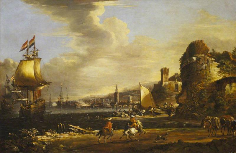 Adriaen van der Cabel | The Port of Genoa | Royal Museums Greenwich