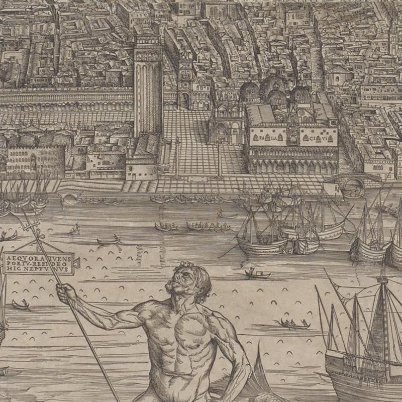 Jacopo de Barbari, view of Venice, 1500, detail